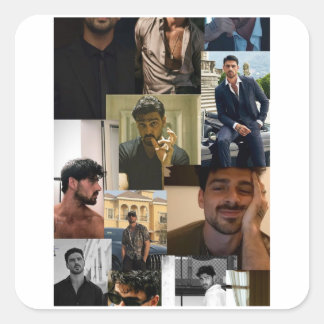 Pegatina Cuadrada Michel morrone