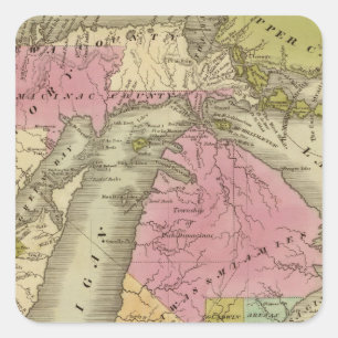 Pegatina Cuadrada Michigan 5