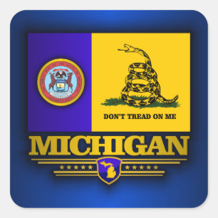 Pegatina Cuadrada Michigan (DTOM)