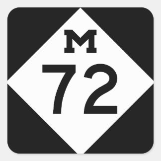 Pegatina Cuadrada Michigan M-72