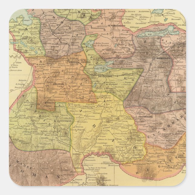 Pegatina Cuadrada Michoacán (Anverso)