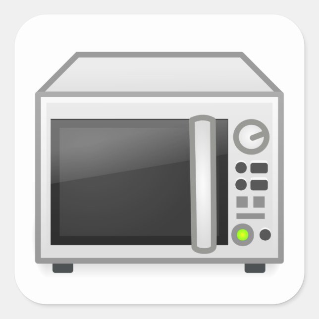 Pegatina Cuadrada Microonda (Anverso)