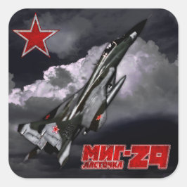 Pegatina Cuadrada MiG-29