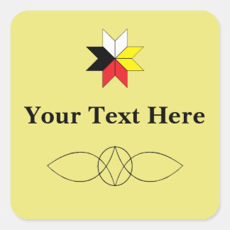Pegatina Cuadrada Mi'kmaq/Celtic