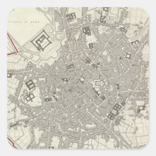 Pegatina Cuadrada Milan Milano
