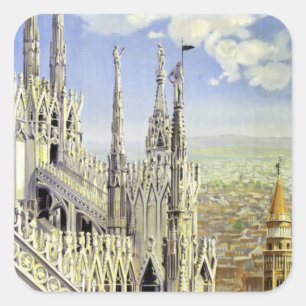 Pegatina Cuadrada Milano