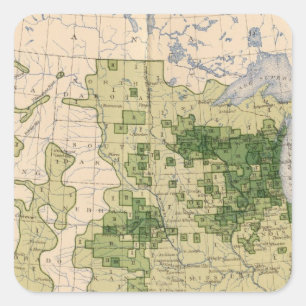 Pegatina Cuadrada Milla de 160 Rye/sq