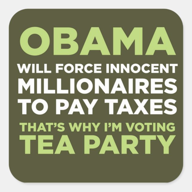 Pegatina Cuadrada Millionaires (Anverso)