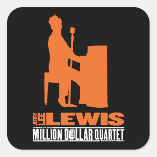 Pegatina Cuadrada Millón de cuartetos Lewis del dólar