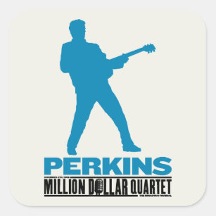 Pegatina Cuadrada Millón de cuartetos Perkins del dólar