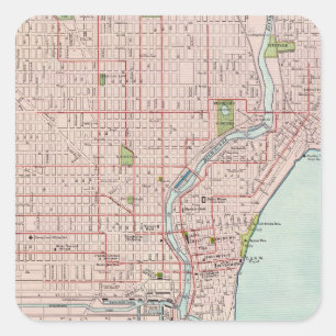 Pegatina Cuadrada Milwaukee 2