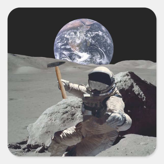 Pegatina Cuadrada Mina La Luna (Anverso)