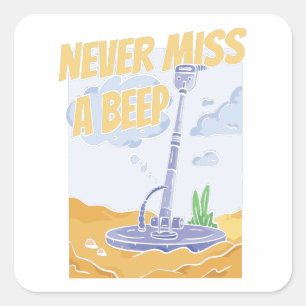 Pegatina Cuadrada Minero prospectivo - Prospector de minería de joya