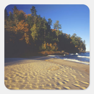 Pegatina Cuadrada Miners Beach en Pictured Rocks National