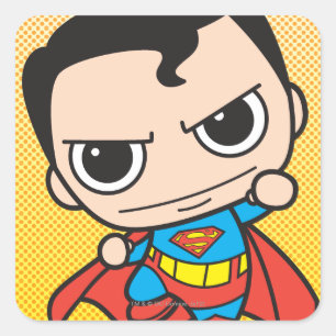 Pegatina Cuadrada Mini Superman Flying