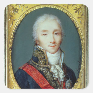 Pegatina Cuadrada Miniatura de Joseph Fouche Duke de Otranto