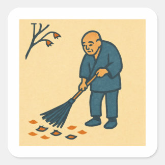 Pegatina Cuadrada Minimal Moments of Daily Life