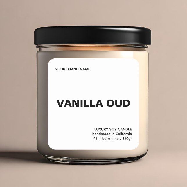 Pegatina Cuadrada Minimalist modern white luxury candle  (Subido por el creador)