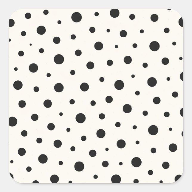 Pegatina Cuadrada Minimalist Polka Dot Accent Pillow - Modern  (Anverso)