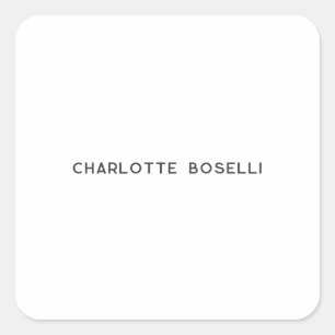 Pegatina Cuadrada Minimalista Elegante Clásico Profesional Simple