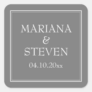 Pegatina Cuadrada Minimalista Moderno Gris