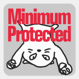 Pegatina Cuadrada Mínimo protegido