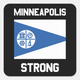 Pegatina Cuadrada Minneapolis Fuerte 
