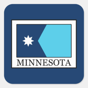 Pegatina Cuadrada Minnesota