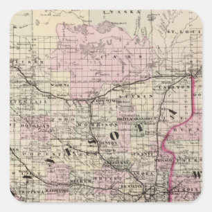 Pegatina Cuadrada Minnesota 9