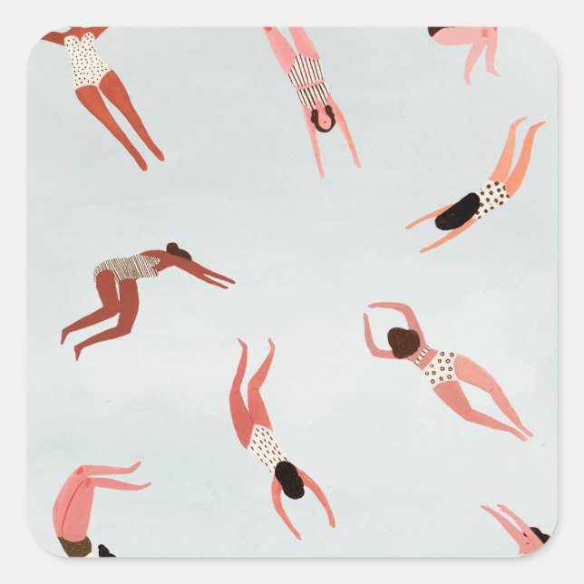 Pegatina Cuadrada Minnows (Anverso)