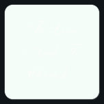 Pegatina Cuadrada Mint Cream de invitaciones personalizadas<br><div class="desc">Complementando el color Crema Mint Cream Elegante Boda Mint Cream y Pegatinas de focas blancas - los entusiastas del Boda preguntarán: ¿dónde puedo conseguir los mejores pegatinas de sellos de boda personalizados? Estos increíbles y elegantes Sellos para sobres Bodas de Mint Cream y White se consideran para postales para bodas...</div>