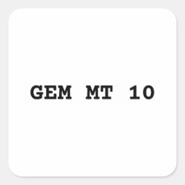 Pegatina Cuadrada Mint Gem 10 blanco