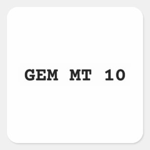 Pegatina Cuadrada Mint Gem 10 blanco