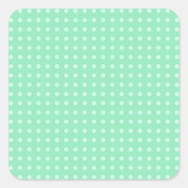 Pegatina Cuadrada Mint Green Elegant Color Template Blank Moderno (Anverso)