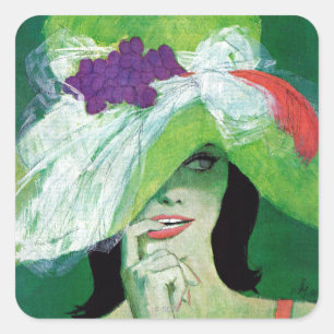 Pegatina Cuadrada Mirada de la otra manera