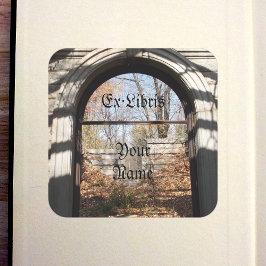 Pegatina Cuadrada Mirando a través del marcador de ruinas