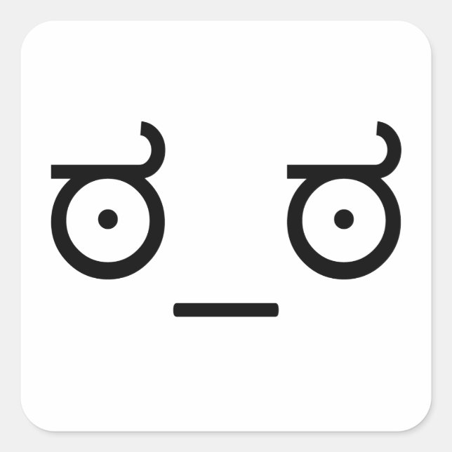 Pegatina Cuadrada Mire de la desaprobación Meme (Anverso)