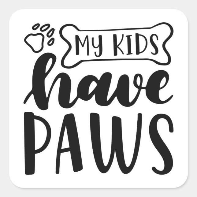 Pegatina Cuadrada Mis Hijos Tienen Papas (Anverso)