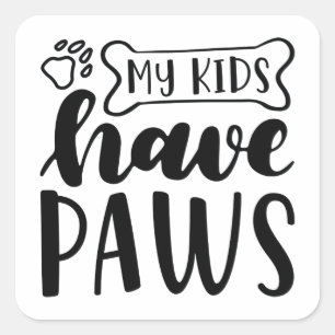 Pegatina Cuadrada Mis Hijos Tienen Papas