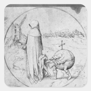 Pegatina Cuadrada Misántropo