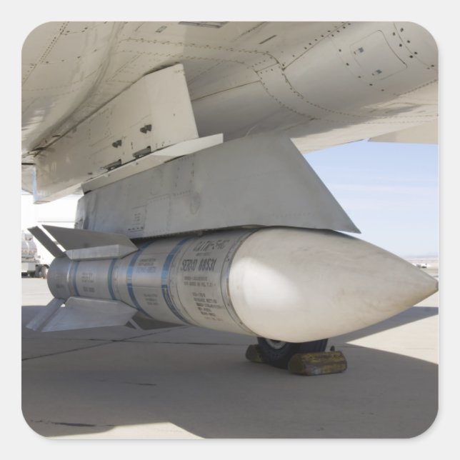 Pegatina Cuadrada Misiles Fénix de la Armada de Superávit (Anverso)