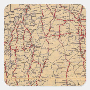 Pegatina Cuadrada Misisipi 6