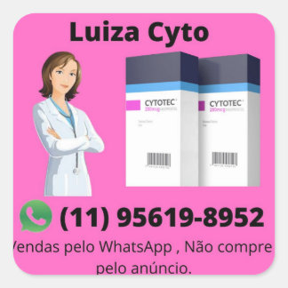 PEGATINA CUADRADA MISOPROSTOL VENDA DE CYTOTEC 11 95619-8952