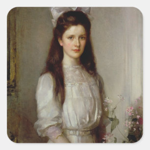 Pegatina Cuadrada Miss Christian Elspeth Mallock