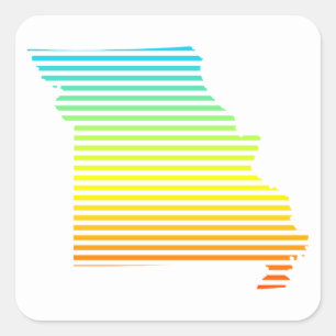 Pegatina Cuadrada missouri chill fade