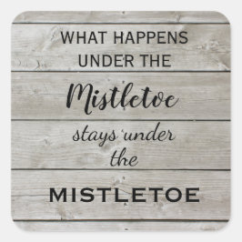 Pegatina Cuadrada Mistletoe Holiday