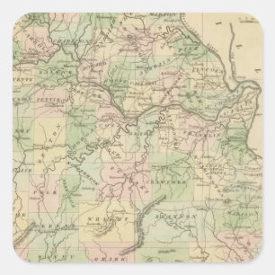 Pegatina Cuadrada Misuri