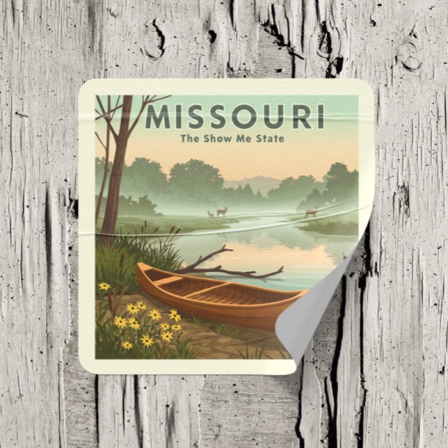 Pegatina Cuadrada Misuri vintage (Subido por el creador)