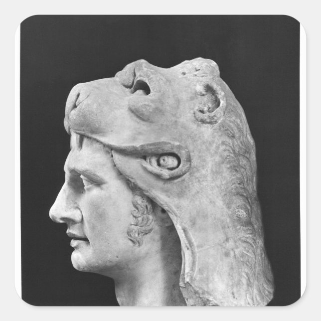 Pegatina Cuadrada Mithradates VI Eupator, Rey de Pontus (Anverso)