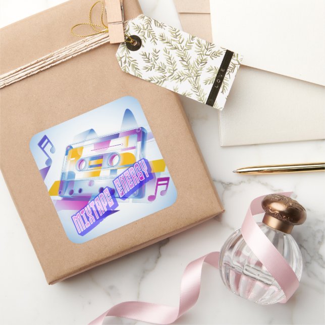 Pegatina Cuadrada Mixtape Energy (Regalar)